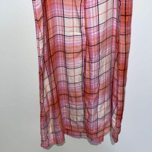 Abound Women's Spaghetti Windowpane Flannel Mini Dress Multicolor Size XS - Picture 6 of 10